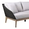 Armen Living Athos Indoor Outdoor 3 Seater Sofa in Light Eucalyptus Wood with Charcoal Rope and Gray Cushions LCATSOWDLT - alternate 4